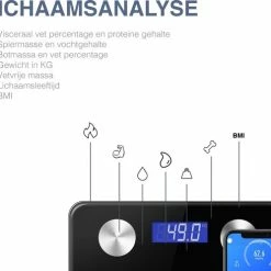Exclusive By TW Slimme Weegschaal Met Lichaamsanalyse - Personenweegschaal - Bluetooth - Zwart 11 Exclusive By TW Slimme Weegschaal Met Lichaamsanalyse - Personenweegschaal - Bluetooth - Zwart -Silvergear Shop 550x498 1