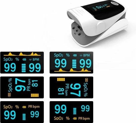 Merkloos Oximeter - Hartslagmeter - Saturatiemeter - Oximeter Pulse Grijs 3 Merkloos Oximeter - Hartslagmeter - Saturatiemeter - Oximeter Pulse Grijs
