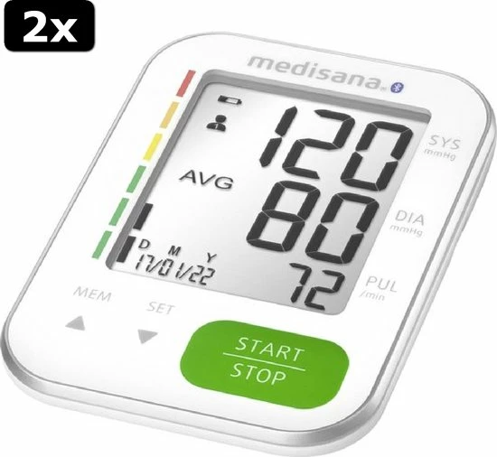 2x Medisana BU 570 Connect Bovenarm Bloeddrukmeter Wit 9 2x Medisana BU 570 Connect Bovenarm Bloeddrukmeter Wit - Afbeelding 7