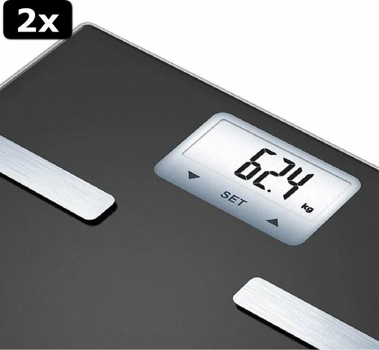 2x Beurer BF530 - Personenweegschaal Lichaamsanalyse - 180kg - Zwart 6 2x Beurer BF530 - Personenweegschaal Lichaamsanalyse - 180kg - Zwart - Afbeelding 4