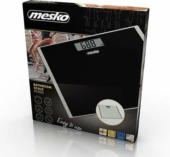 Mesko MS 8150b - Personenweegschaal - zwart Mesko MS 8150b - Personenweegschaal - Zwart -Silvergear Shop 550x509 1