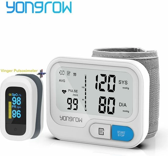 Bloeddrukmeter + Vinger pulsoximeter - Saturatiemeter - Digitale Oximeter - Digitale Poles Bloeddrukmeter - AAA-batterij Bloeddrukmeter (niet inbegrepen) ? Wit Yonrow Bloeddrukmeter + Vinger Pulsoximeter - Saturatiemeter - Digitale Oximeter - Digitale Poles Bloeddrukmeter - AAA-batterij Bloeddrukmeter (niet Inbegrepen) ? Wit -Silvergear Shop 550x510 2