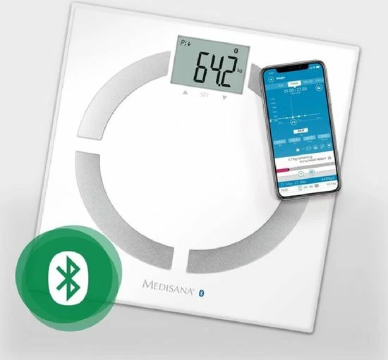 Medisana BS444 Connect - Lichaamsanalyseweegschaal - Wit Medisana BS444 Connect - Lichaamsanalyseweegschaal - Wit -Silvergear Shop 550x511 5