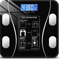 Merkloos Slimme Digitale Badkamer Weegschaal Met De Resultaten Op Je Smartphone