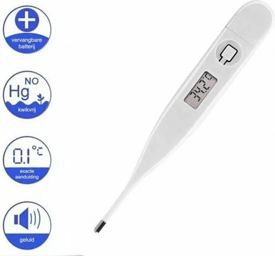 Digitale Thermometer - met 1 GRATIS Extra Batterij AvalasiA Digitale Thermometer - Met 1 GRATIS Extra Batterij -Silvergear Shop 550x513 1