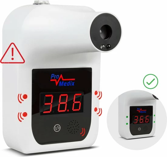 Promedix - Infrarode Contactloze Thermometer Voor De Controle Van De Lichaamstemperatuur 12 Promedix - Infrarode Contactloze Thermometer Voor De Controle Van De Lichaamstemperatuur - Afbeelding 10
