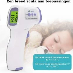Noan - Infrarood Voorhood Thermometer - Inclusief 2x AAA Batterij 4 Noan - Infrarood Voorhood Thermometer - Inclusief 2x AAA Batterij -Silvergear Shop 550x517