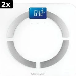 2x Medisana BS 430 Connect - Lichaamsanalyseweegschaal - Wit -Silvergear Shop 550x520 1