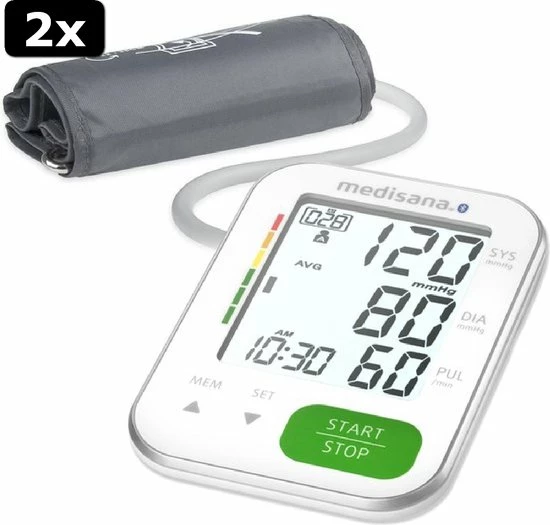 2x Medisana BU 570 Connect Bovenarm Bloeddrukmeter Wit 8 2x Medisana BU 570 Connect Bovenarm Bloeddrukmeter Wit - Afbeelding 6