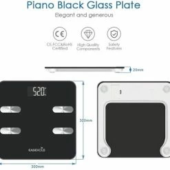 Easehold Bluetooth Personenweegschaal Met Volledige Lichaamsanalyse 17 Easehold Bluetooth Personenweegschaal Met Volledige Lichaamsanalyse -Silvergear Shop 550x526 3