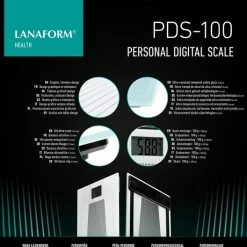 PDS-100 Elektronische Personenweegschaal - Wit Lanaform 7 PDS-100 Elektronische Personenweegschaal - Wit Lanaform -Silvergear Shop 550x528 9