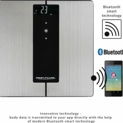 ProfiCare Profi-Care PC-PW 3008 BT Analyse Weegschaal Weegbereik (max.): 180 Kg RVS, Zwart Met Bluetooth 17 ProfiCare Profi-Care PC-PW 3008 BT Analyse Weegschaal Weegbereik (max.): 180 Kg RVS, Zwart Met Bluetooth -Silvergear Shop 550x529 2
