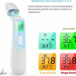 Aram Thermometer Voorhoofd-Koortsthermometer-Thermometer Lichaam-Infrarood Thermometer-Koortsthermometer Voor Volwassenen-Voorhoofd Thermometer-Koortsthermometer Voorhoofd- Koortsthermometer Infrarood-Koortsthermometer Digitaal-Koortsthermometer Oor -Silvergear Shop 550x529 5