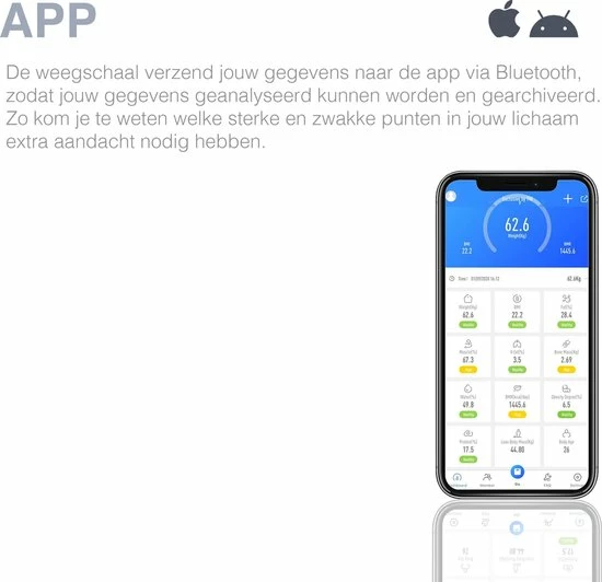 Exclusive By TW Slimme Weegschaal Met Lichaamsanalyse - Personenweegschaal - Bluetooth - Zwart 5 Exclusive By TW Slimme Weegschaal Met Lichaamsanalyse - Personenweegschaal - Bluetooth - Zwart - Afbeelding 3