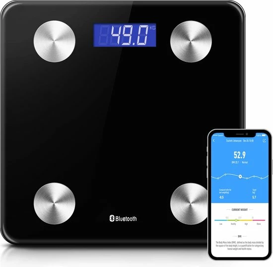 Exclusive By TW Slimme Weegschaal Met Lichaamsanalyse - Personenweegschaal - Bluetooth - Zwart 3 Exclusive By TW Slimme Weegschaal Met Lichaamsanalyse - Personenweegschaal - Bluetooth - Zwart