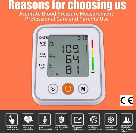 Pro-Care Bovenarm Bloeddrukmeter Met Voice-broadcast En Intelligente-microchip. 4 Pro-Care Bovenarm Bloeddrukmeter Met Voice-broadcast En Intelligente-microchip. - Afbeelding 2