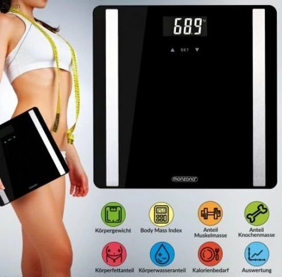 Monzana - Personenweegschaal - Zwart Deuba Monzana - Personenweegschaal - Zwart -Silvergear Shop 550x541 11