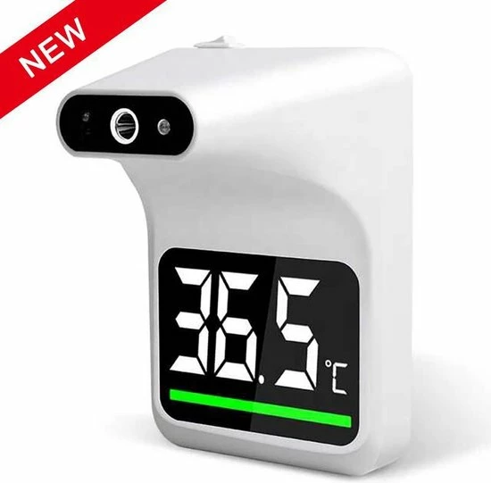KVZ Care Contactloze Infrarood Thermometer - CE Gecertificeerd - Medische Voorhoofd Thermometer - LCD Display - Koortsmeter - Professionele Digitale Thermometer - Contactloos - Muur Thermometer - Ideaal Voor Thuis, Bedrijven, Kantoren En Restaurants! 3 KVZ Care Contactloze Infrarood Thermometer - CE Gecertificeerd - Medische Voorhoofd Thermometer - LCD Display - Koortsmeter - Professionele Digitale Thermometer - Contactloos - Muur Thermometer - Ideaal Voor Thuis, Bedrijven, Kantoren En Restaurants!