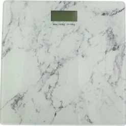 Orange85 Weegschaal - Marmerlook - Vierkant - Digitaal - Personenweegschaal - Marmer - 28 X 28 Cm
