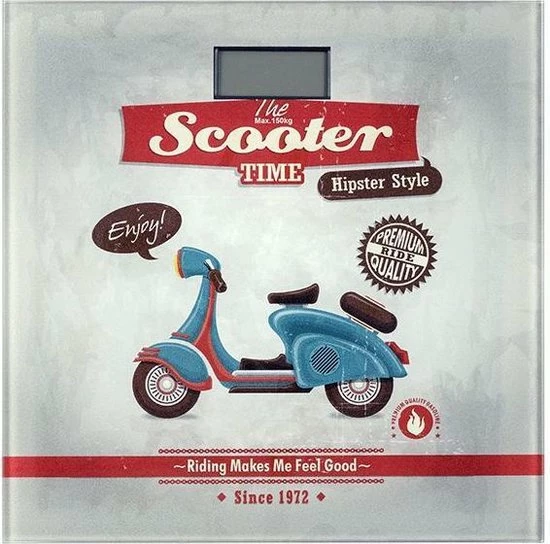 Wenko 21594100, Badwaage Vintage Scooter, LCD-Display 3 Wenko 21594100, Badwaage Vintage Scooter, LCD-Display