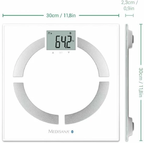 Medisana BS444 Connect - Lichaamsanalyseweegschaal - Wit Medisana BS444 Connect - Lichaamsanalyseweegschaal - Wit -Silvergear Shop 550x544 9