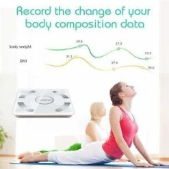 Leaone Bluetooth Weegschaal - Smartphone App - Smart Body Scale - Personen Digitale Weegschaal - 11 Meetfuncties - Android/iOS Compatible -Silvergear Shop 550x546 13