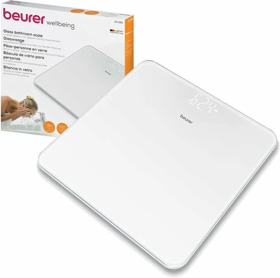 Beurer GS225 - Personenweegschaal - Magic LED display - 180kg - Wit Beurer GS225 - Personenweegschaal - Magic LED Display - 180kg - Wit -Silvergear Shop 550x547 9