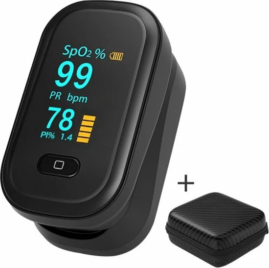 Interesting Living? Saturatiemeter - Zuurstofmeter - C02 Meter - Voor Om De Vinger - Oximeter - Draagbaar - Zwart - Voor Thuis - Mini 3 Interesting Living? Saturatiemeter - Zuurstofmeter - C02 Meter - Voor Om De Vinger - Oximeter - Draagbaar - Zwart - Voor Thuis - Mini