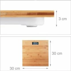 Relaxdays Digitale Personenweegschaal - Digitale Weegschaal - Bamboe - Tot 180 Kg - Kg, Lb 6 Relaxdays Digitale Personenweegschaal - Digitale Weegschaal - Bamboe - Tot 180 Kg - Kg, Lb -Silvergear Shop 550x549 10