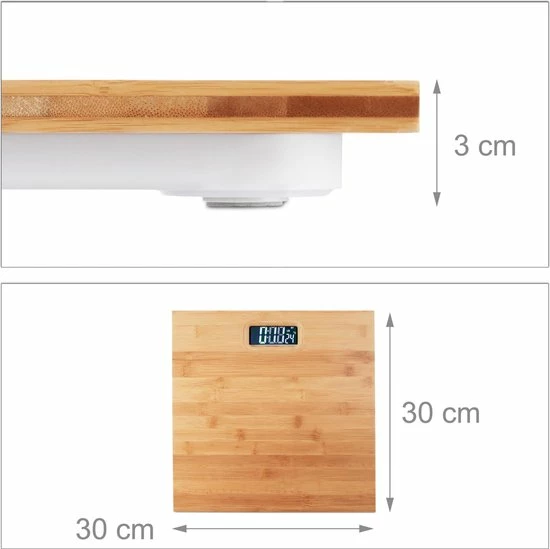 Relaxdays Digitale personenweegschaal - digitale weegschaal - bamboe - tot 180 kg - kg, lb Relaxdays Digitale Personenweegschaal - Digitale Weegschaal - Bamboe - Tot 180 Kg - Kg, Lb -Silvergear Shop 550x549 10