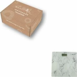 Orange85 Weegschaal - Marmerlook - Vierkant - Digitaal - Personenweegschaal - Marmer - 28 X 28 Cm -Silvergear Shop 550x549 3