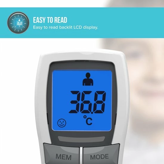 HoMedics TE200 Contactloze infrarood Thermometer - koortsmeter - Professionele Infrarood thermometer - Koortsthermometer - Thermometer voorhoofd HoMedics TE200 Contactloze Infrarood Thermometer - Koortsmeter - Professionele Infrarood Thermometer - Koortsthermometer - Thermometer Voorhoofd -Silvergear Shop 550x550 114