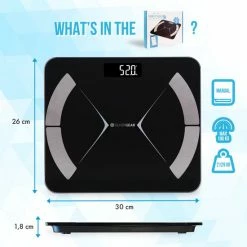Silvergear Bluetooth Personenweegschaal - Met Zeer Volledige Lichaamsanalyse Met Vetpercentage ? Inclusief Analyse App ? Zwart 21 Silvergear Bluetooth Personenweegschaal - Met Zeer Volledige Lichaamsanalyse Met Vetpercentage ? Inclusief Analyse App ? Zwart -Silvergear Shop 550x550 14