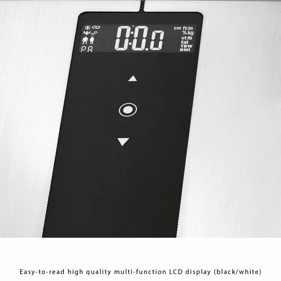 ProfiCare Profi-Care PC-PW 3008 BT Analyse Weegschaal Weegbereik (max.): 180 Kg RVS, Zwart Met Bluetooth 5 ProfiCare Profi-Care PC-PW 3008 BT Analyse Weegschaal Weegbereik (max.): 180 Kg RVS, Zwart Met Bluetooth - Afbeelding 3