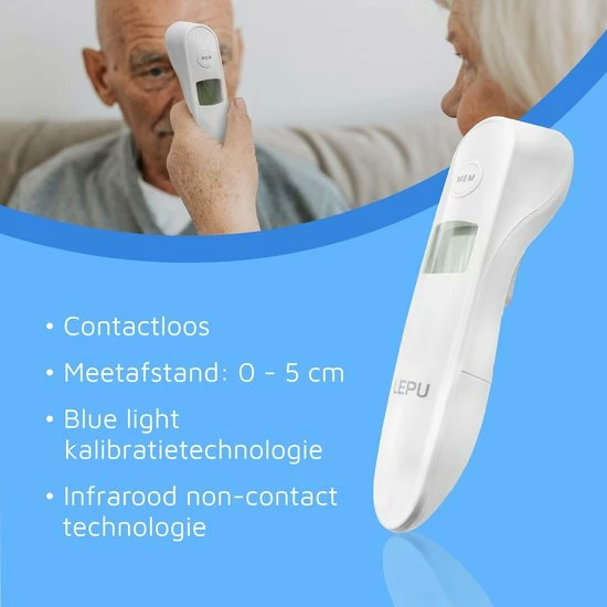 Lepu Infrarood Thermometer Voorhoofd - Koortsthermometer - Veilig - Volwassenen en Kind - Snel en Accuraat - Digitale Contactloze Thermometer - Meet Lichaamstemperatuur en Vloeistoffen LEPU Medical Lepu Infrarood Thermometer Voorhoofd - Koortsthermometer - Veilig - Volwassenen En Kind - Snel En Accuraat - Digitale Contactloze Thermometer - Meet Lichaamstemperatuur En Vloeistoffen -Silvergear Shop 550x550 185