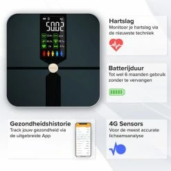 Robi Products Robi S9 Personenweegschaal Met Lichaamsanalyse - Zwart 4 Robi Products Robi S9 Personenweegschaal Met Lichaamsanalyse - Zwart -Silvergear Shop 550x550 20