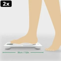 2x Medisana BS444 Connect - Lichaamsanalyseweegschaal - Wit -Silvergear Shop 550x550 210