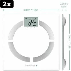2x Medisana BS444 Connect - Lichaamsanalyseweegschaal - Wit -Silvergear Shop 550x550 211