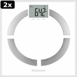2x Medisana BS444 Connect - Lichaamsanalyseweegschaal - Wit -Silvergear Shop 550x550 212