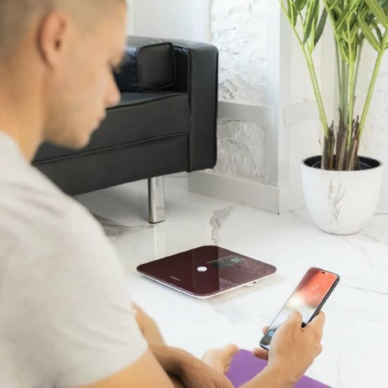 Cecotec Badkamerweegschaal Surface Precision 10400 Smart Healthy Vision Garnet 5 Cecotec Badkamerweegschaal Surface Precision 10400 Smart Healthy Vision Garnet - Afbeelding 3