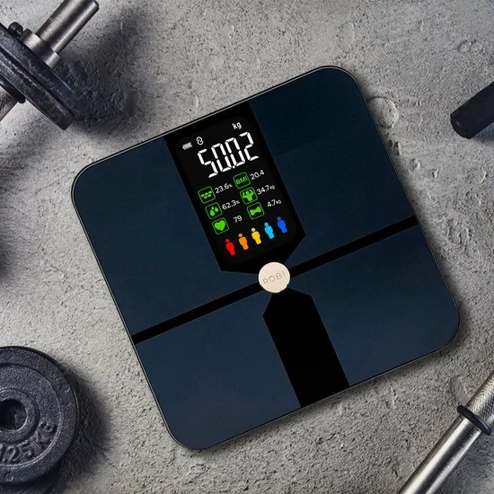 Robi S9 Personenweegschaal met Lichaamsanalyse - Zwart Robi Products Robi S9 Personenweegschaal Met Lichaamsanalyse - Zwart -Silvergear Shop 550x550 24