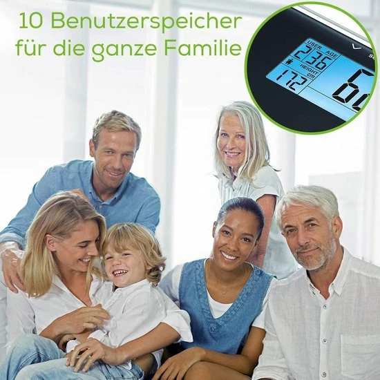 Beurer BF 185 diagnoseweegschaal, gewicht, lichaamsvet, lichaamswater, spiermassa en botmassa, caloriebehoefte AMR Beurer BF 185 Diagnoseweegschaal, Gewicht, Lichaamsvet, Lichaamswater, Spiermassa En Botmassa, Caloriebehoefte AMR -Silvergear Shop 550x550 245