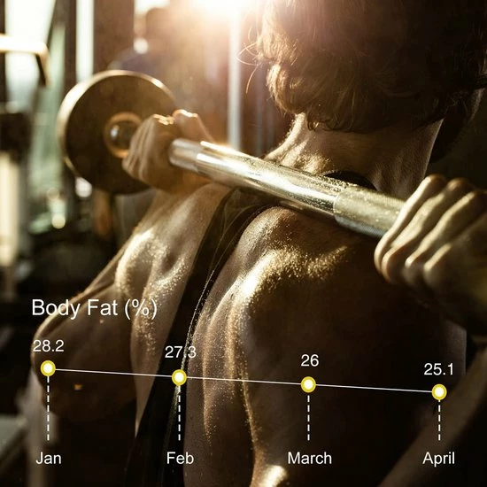 Kinsmart INSMART Digitale Personenweegschaal Met App, Bluetooth Weegschaal Voor Lichaamsvet, BMI, Gewicht, Pulsslag, Spiermassa, Water, Eiwitten, Skeletspieren, Botgewicht, BMR, Enz. 7 Kinsmart INSMART Digitale Personenweegschaal Met App, Bluetooth Weegschaal Voor Lichaamsvet, BMI, Gewicht, Pulsslag, Spiermassa, Water, Eiwitten, Skeletspieren, Botgewicht, BMR, Enz. - Afbeelding 5