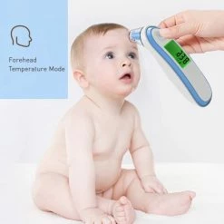 ControlParenting Oorthermometer - LCD Scherm - Koortsthermometer - Infrarood Thermometer - Thermometer Voorhoofd - Wit/Blauw -Silvergear Shop 550x550 263
