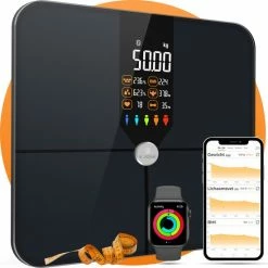 E.volve Premium Slimme Weegschaal - 16x Lichaamsanalyse O.a. Vetpercentage - Digitale Personenweegschaal Met App - Bluetooth - Inclusief Analyse App