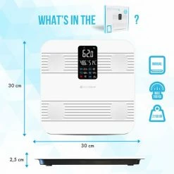Silvergear Premium Slimme Weegschaal Met Hartslagmeter – 17x Lichaamsanalyse Metingen - Gratis App - Wit 18 Silvergear Premium Slimme Weegschaal Met Hartslagmeter – 17x Lichaamsanalyse Metingen - Gratis App - Wit -Silvergear Shop 550x550 4