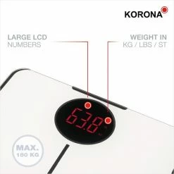 Korona Sabrina Personenweegschaal Met XXL Display 15 Korona Sabrina Personenweegschaal Met XXL Display -Silvergear Shop 550x550 426