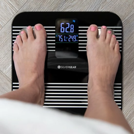 Silvergear Premium Slimme Weegschaal Met Hartslagmeter – 17x Lichaamsanalyse Metingen - Gratis App - Wit 9 Silvergear Premium Slimme Weegschaal Met Hartslagmeter – 17x Lichaamsanalyse Metingen - Gratis App - Wit - Afbeelding 8