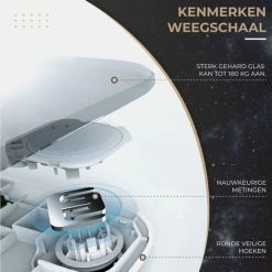 New Goods Company - Slimme Weegschaal Met App - 12x Lichaamsanalyse O.a. Gewicht - Vetpercentage - BMI 4 New Goods Company - Slimme Weegschaal Met App - 12x Lichaamsanalyse O.a. Gewicht - Vetpercentage - BMI -Silvergear Shop 550x550 76