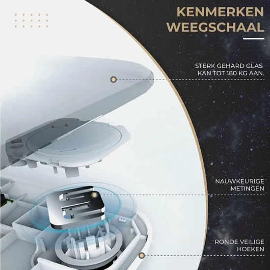 New Goods Company - Slimme Weegschaal met App - 12x Lichaamsanalyse o.a. Gewicht - Vetpercentage - BMI New Goods Company - Slimme Weegschaal Met App - 12x Lichaamsanalyse O.a. Gewicht - Vetpercentage - BMI -Silvergear Shop 550x550 76